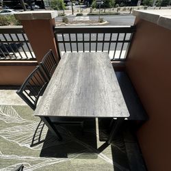 Dining Table Set for 4/Computer Desk,Kitchen Table with 2 Chairs and a Bench,Table and Chairs Dining Set 4 Piece Set for Dining Room 