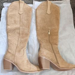 BRAND NEW wetkiss Cowboy Boots for Women Knee High, Cowgirl Boots Women - Zipper Convenience