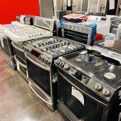 NEW STOVE MICROWAVE WASHER DRYER AND MORE