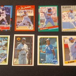 Bo Jackson Baseball Card Lot  KC Royals x16 Cards 