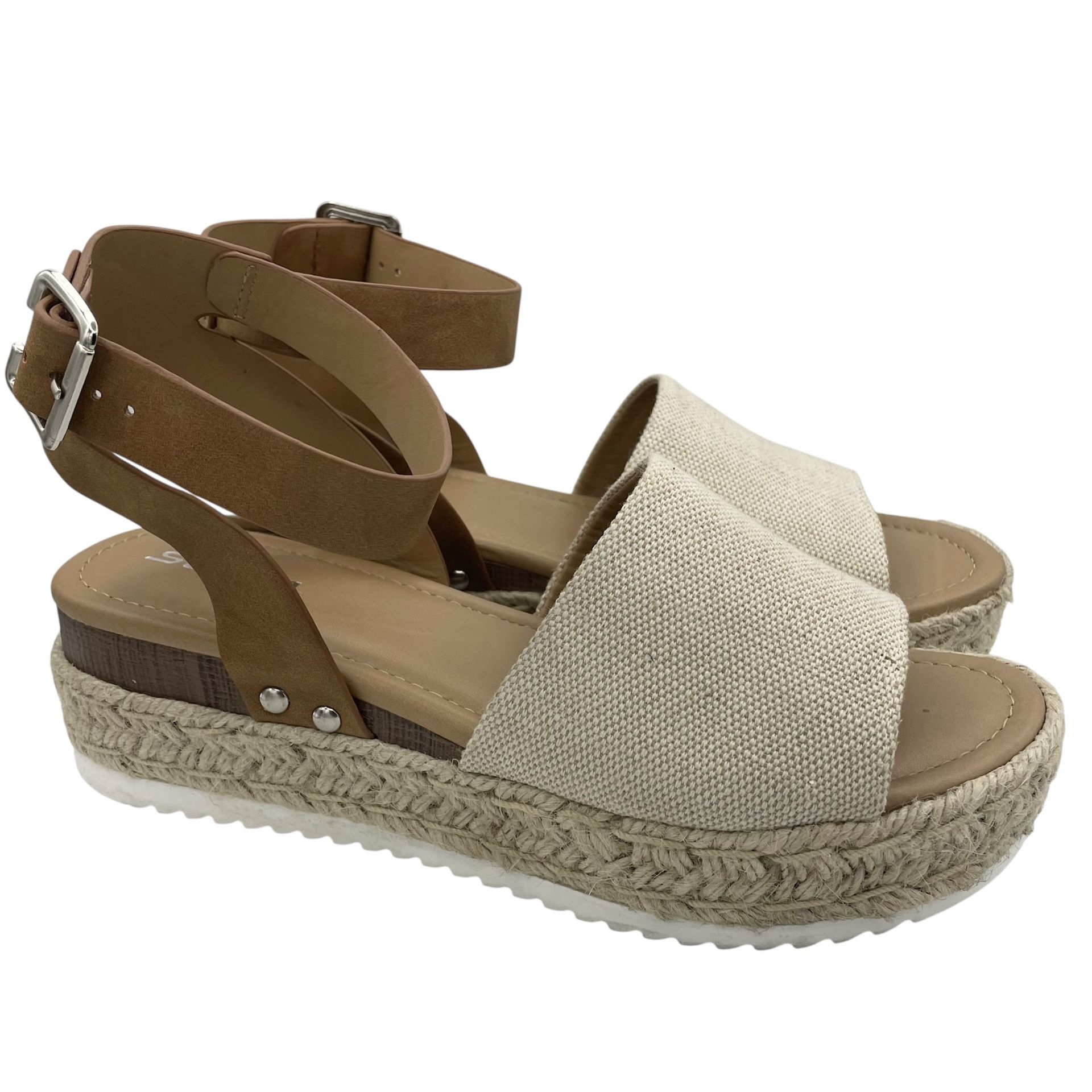 Soda espadrille open toe ankle strap sandals women’s Size 9