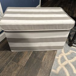 Oversized fabric striped bins (3 Total)