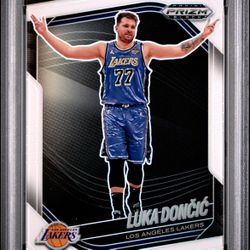 2024 PANINI PRIZM BLACK #5 LUKA DONCIC WHITE PRIZM /175 PSA 10