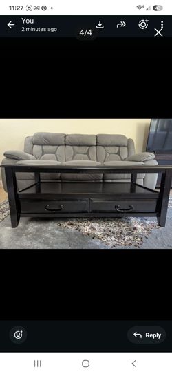 Couch and center table