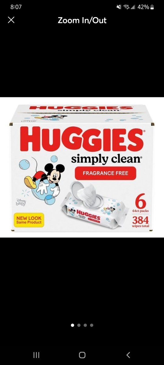 Huggies simple clean wipes (6 packs)