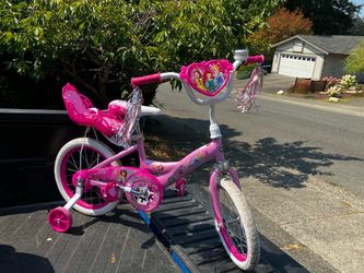 Child Kid Children Bike Disney Frozen 16” Wheels With Training Wheels Bicycle Tricycle Trike like New