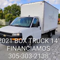 2021 CHEVROLET G3500 COMMERCIAL BOX TRUCK 14' FT.