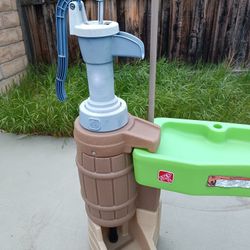Step 2 water Play used condition durable plastic with some markings

Used condition
Description
The Pump & Splash Shady Oasis is an outdoor water acti