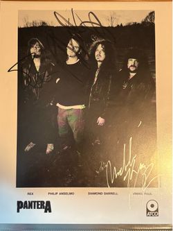 Pantera Signed Band Photo