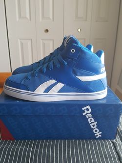 Mens classic reebok blue suede gym shoes size 10