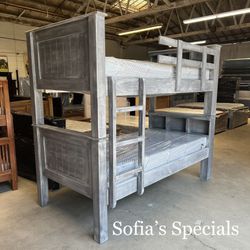 Twin Twin Bunk Bed And Foam Mattresses 