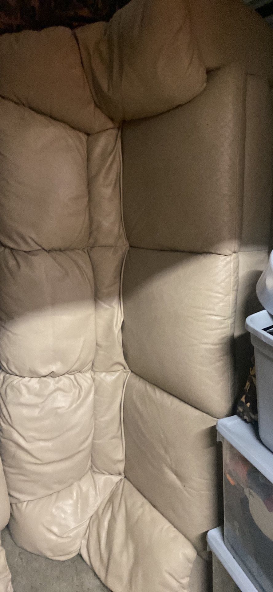 2 Peace Long And Short Beige Couch/ $200