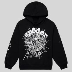 Sp5der Black Hoodie Small