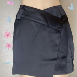 Silk Wrap Over Mini Skirt