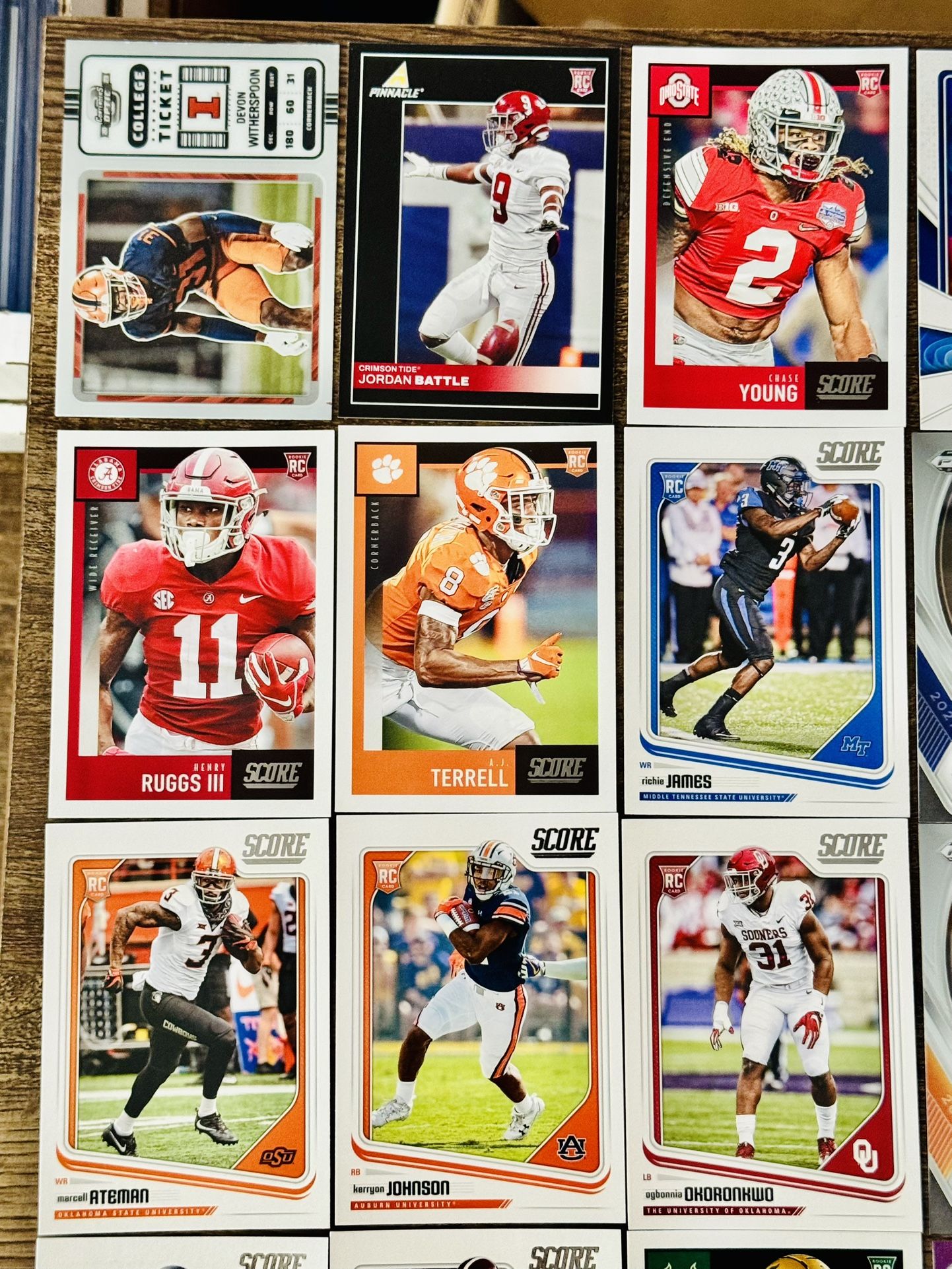 NFL College Football Card Lot (130+) Stars, Rookies, 1st Bowman, RC, Parallels