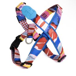 X Shape Air Mesh Dog Harness - Trachea Protection, HAUTICO X MOCHAAAA (Mountain, Small)