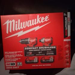 Milwaukee M18 Compact Cordless Brushless 2 Tool Combo Kit
