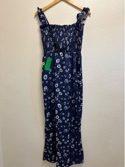 Tie Shoulder Smocked Maxi Dress in Yacht Blue 1. STATE Color: Yacht Blue