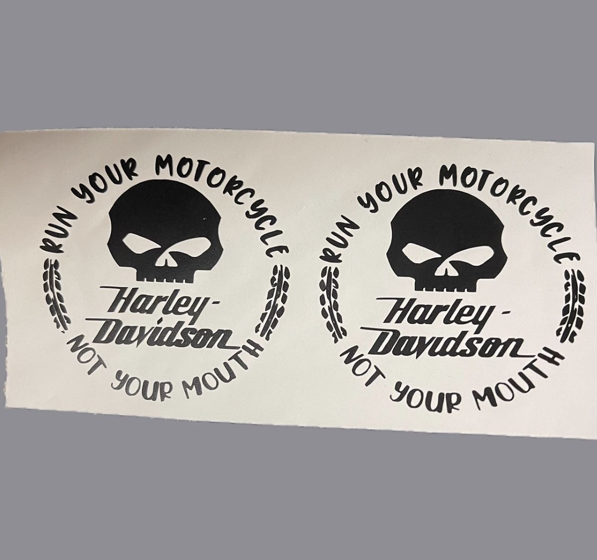 Black Matte 2.5” Vinyl Decals Set/2