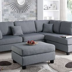 Ya Sectional Sofa Set With Ottoman 