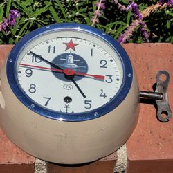 RUSSIAN SUBMARINE RED STAR CLOCK 1970'S