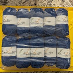 Chenille Yarn - Blue