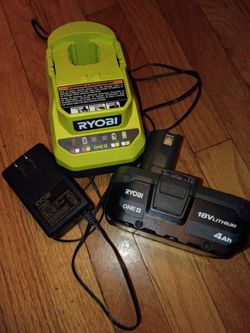 Ryobi 18v 4Ah Battery and Charger