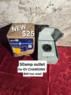New 50amp ev charging outlet $60+tax retail
