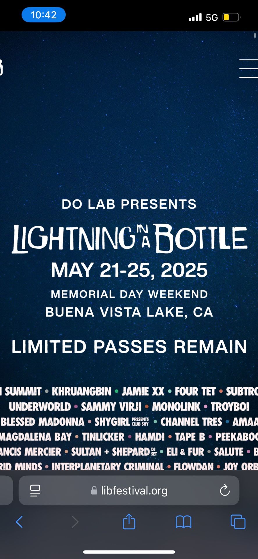 LIB Ticket / RV PASS