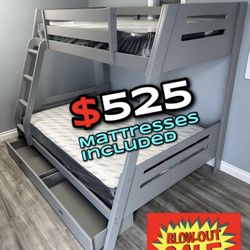 Twinfull Grey Double With Ortho Matres!!