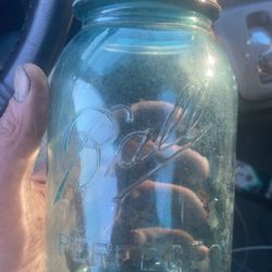 #13 Blue Ball Mason Jar W/ Lid