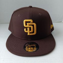San Diego Padres Men's New Era 9FIFTY Brown and Gold Snapback Hat