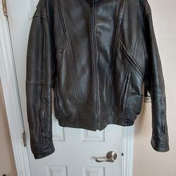Protech Leather Motorcycle Jacket XL