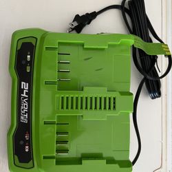 Greenworks 24V Lithium-Ion 2 Battery Charger, Open Box, New Condition (org. $60)