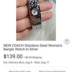 Coach Bangle Watch Sells For 139.00 I Sell For $35