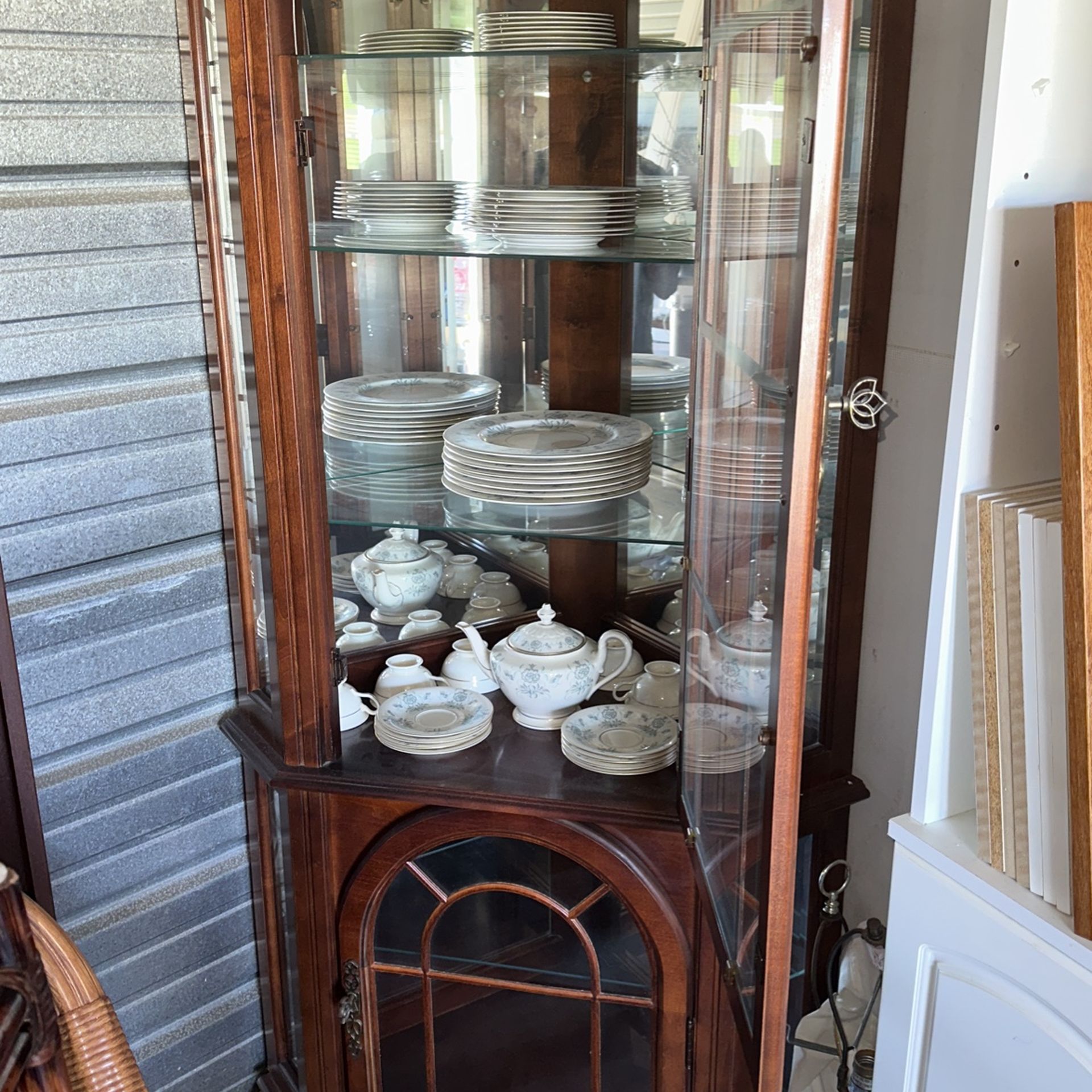 Cherry China Cabinet w/glass Shelves (4ea): $325.00 OBO
