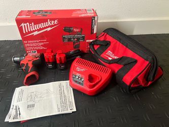 Milwaukee M12 12-Volt Lithium-lon Brushless Cordless Subcompact Brushless Drill Driver Kit