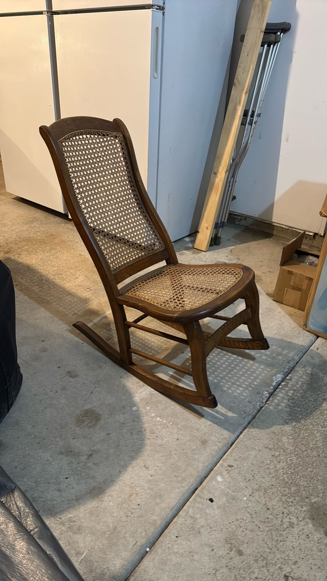 Mid Century Cane Back Rocker