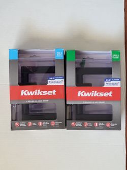 Kwikset Halifax Matte Black Interior Door Lock Handles