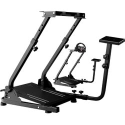 Houssem Racing Steering Wheel Stand Pro Height Adjustable for Logitechs G25 G27 G29 G923 G920 Thrustmaster Foldable Gaming Racing Simulator Cockpit (W