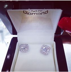 CHANEL crystal cc twist silver earrings for Sale in Natick, MA - OfferUp