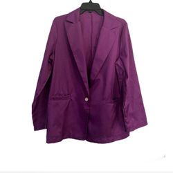 Blazer Women Purple Size Large