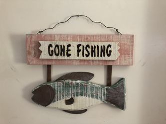 Gone fishing sign