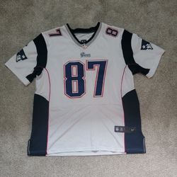 Nike New England Patriots #87 Rob Gronkowski White Jersey Size 52