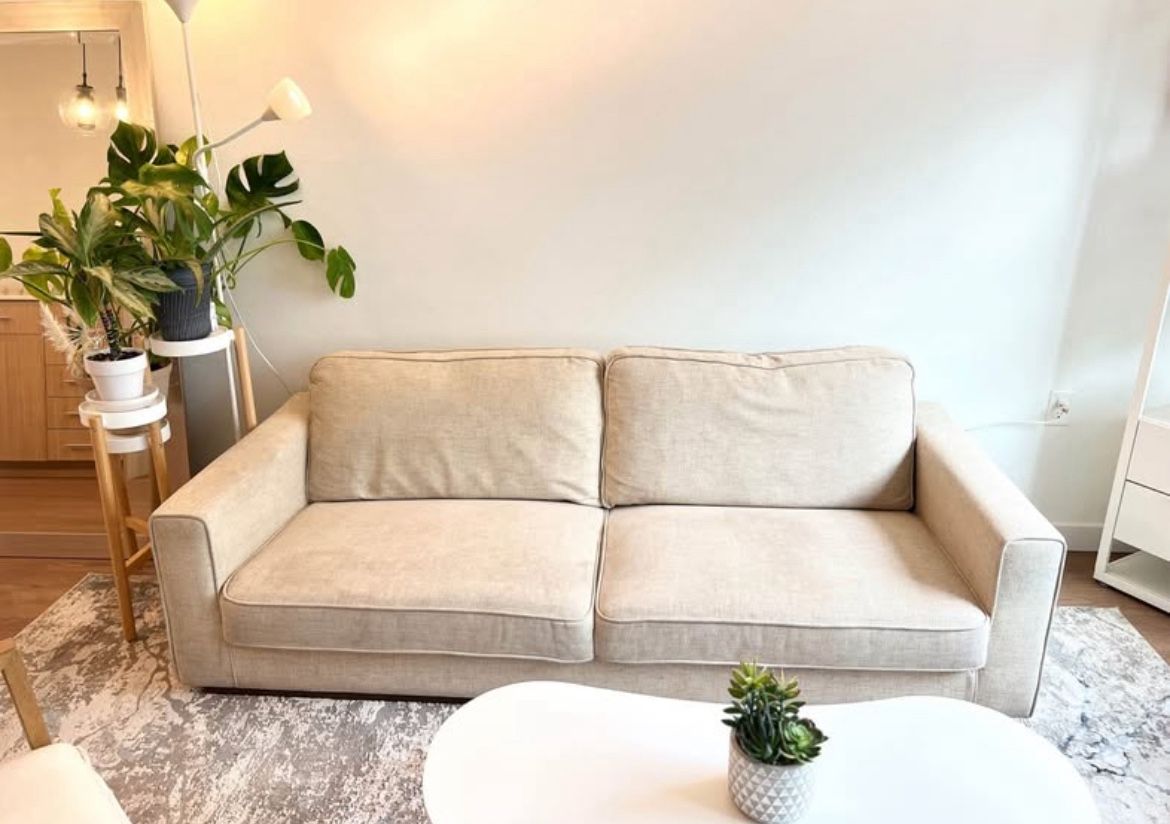 83” L beige Couch 