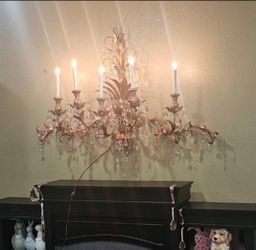 Vintage Large Italian Gold Gilt wall chandelabra Sconce