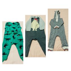 Bundle of baby rompers and pajama. Size 12-18months