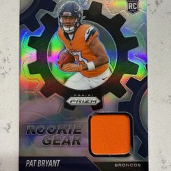 2025 Panini Prizm Pat Bryant #RGR-PBT Rookie Gear RC,MEM Broncos