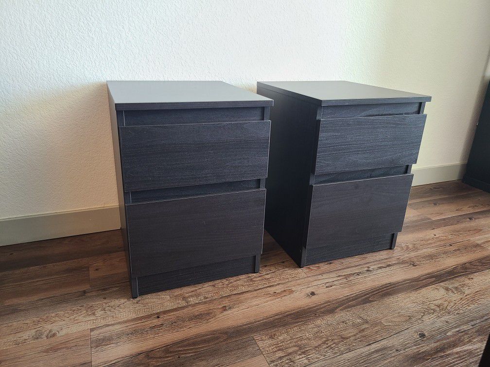 Two Matching Modern Nightstands