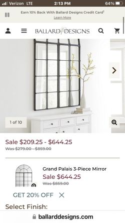 SALE🤗. Ballard Grand Palais Rectangles Mirror - 2 Available